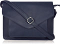 Leather Flapover Crossbody Handbag Purse for Women (Style 18F3)