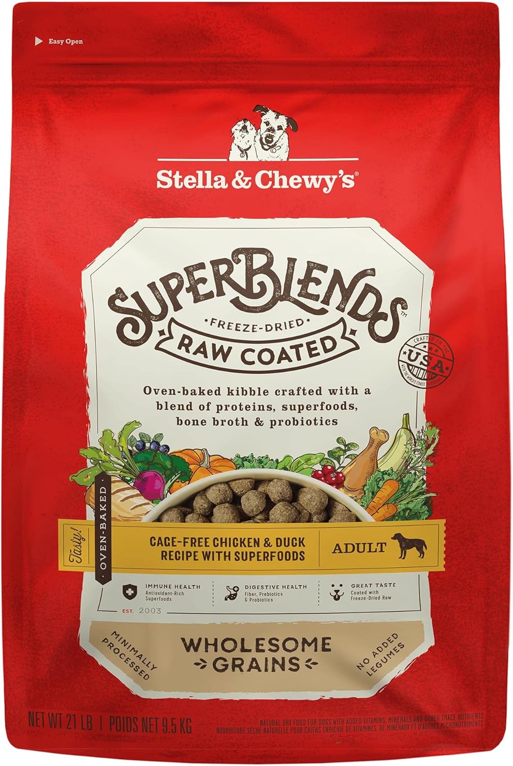 SuperBlends Raw Coated Wholesome Grains Chicken & Duck Recipe