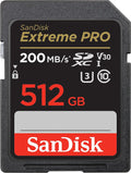 SanDisk 512GB Extreme PRO SDXC UHS-I Memory Card for 4K UHD