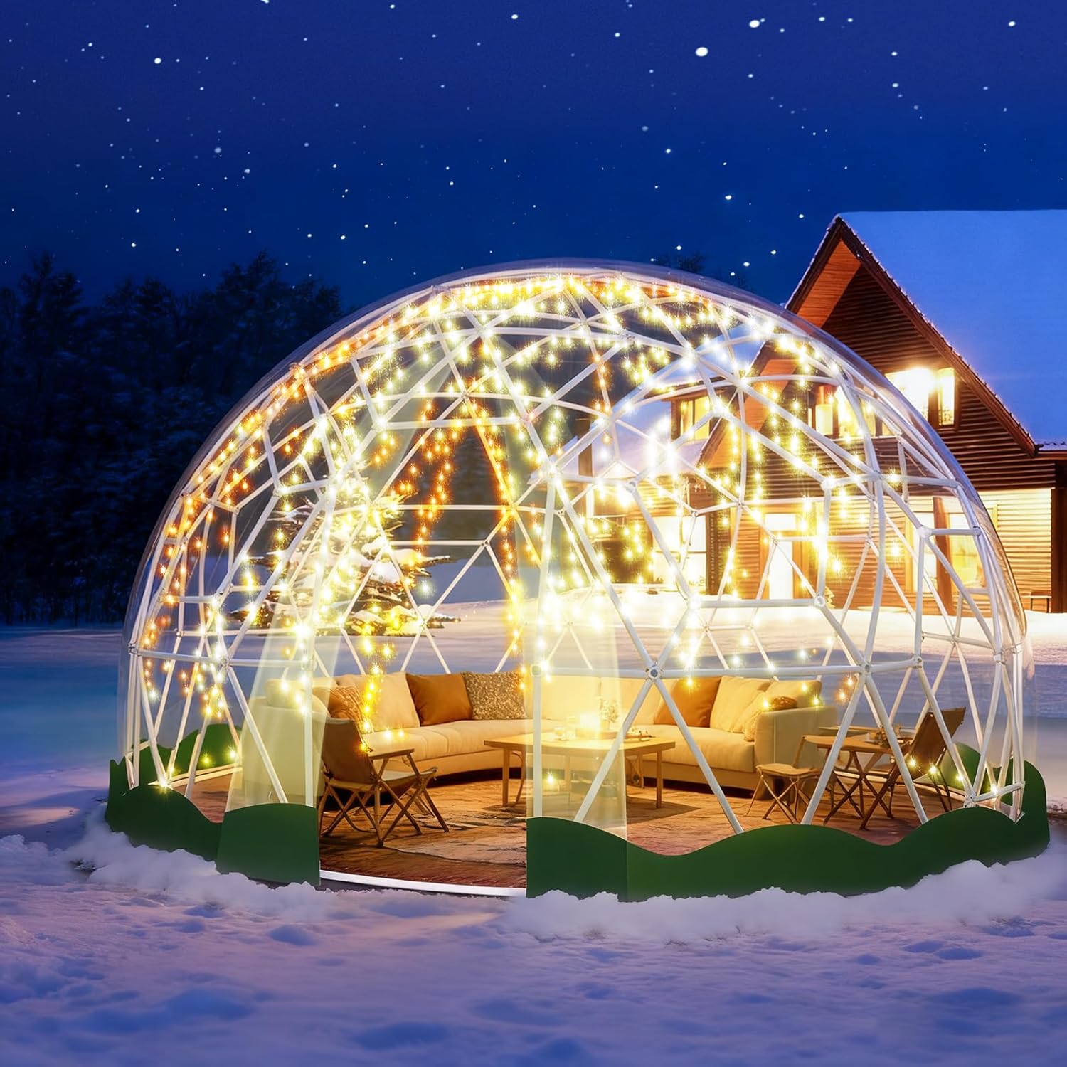 12FT Garden Dome Tent - Geodesic Greenhouse for Outdoor Fun