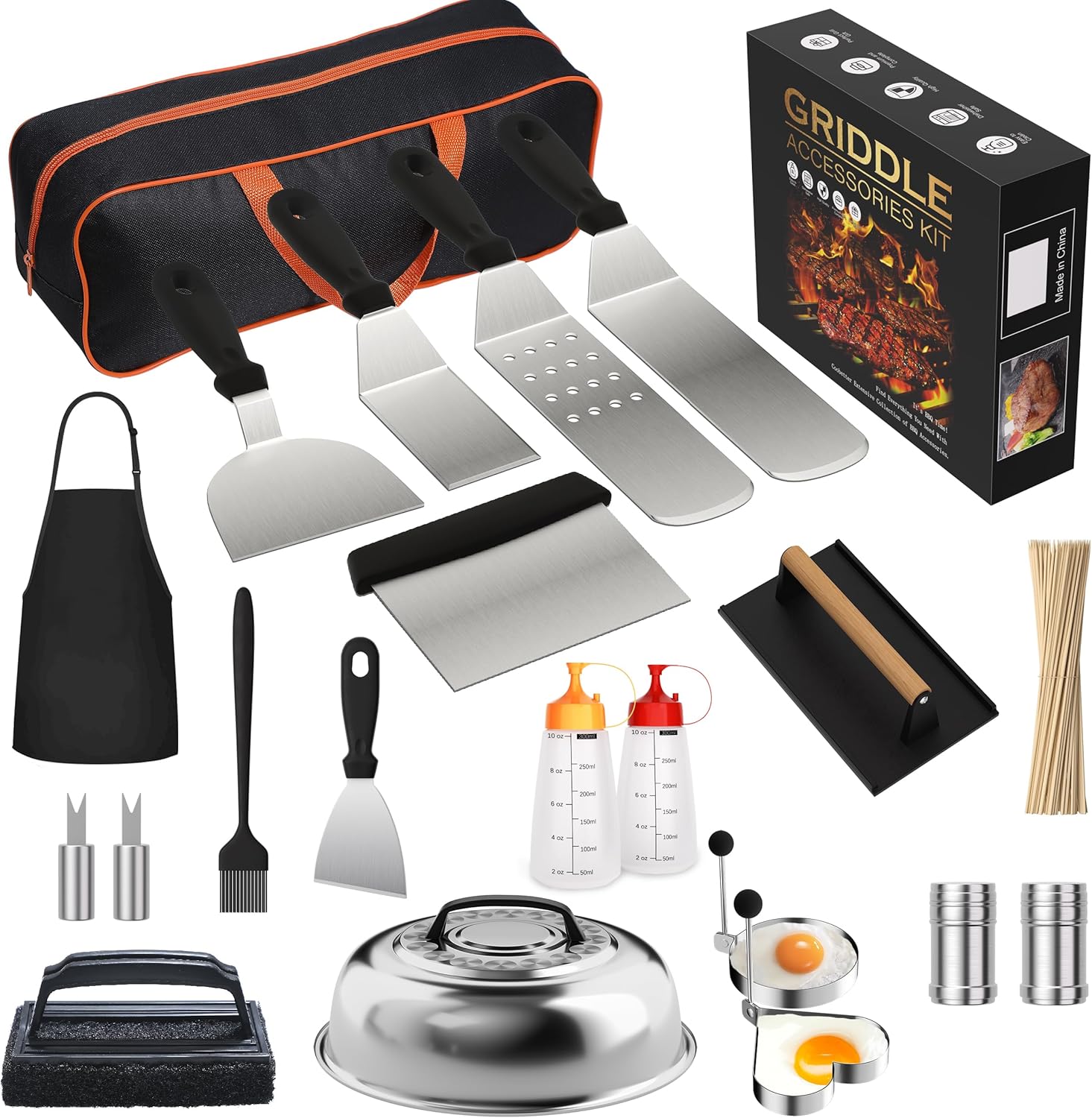120 Pcs Griddle Accessories Kit for Perfect Outdoor Grilling