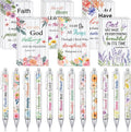 Christian Bulk Gifts Bible Verse Pens and Notebooks Set - Floral