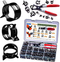 340pcs Spring Pipe Clamps Kit 6-22mm - Complete Hose Clamp Tool Set
