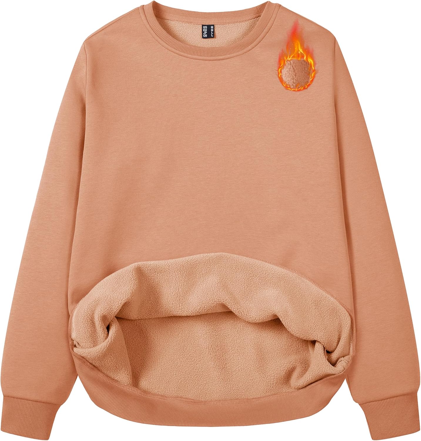 MAGCOMSEN Women's Fleece Lined Sweatshirt for Cozy Comfort