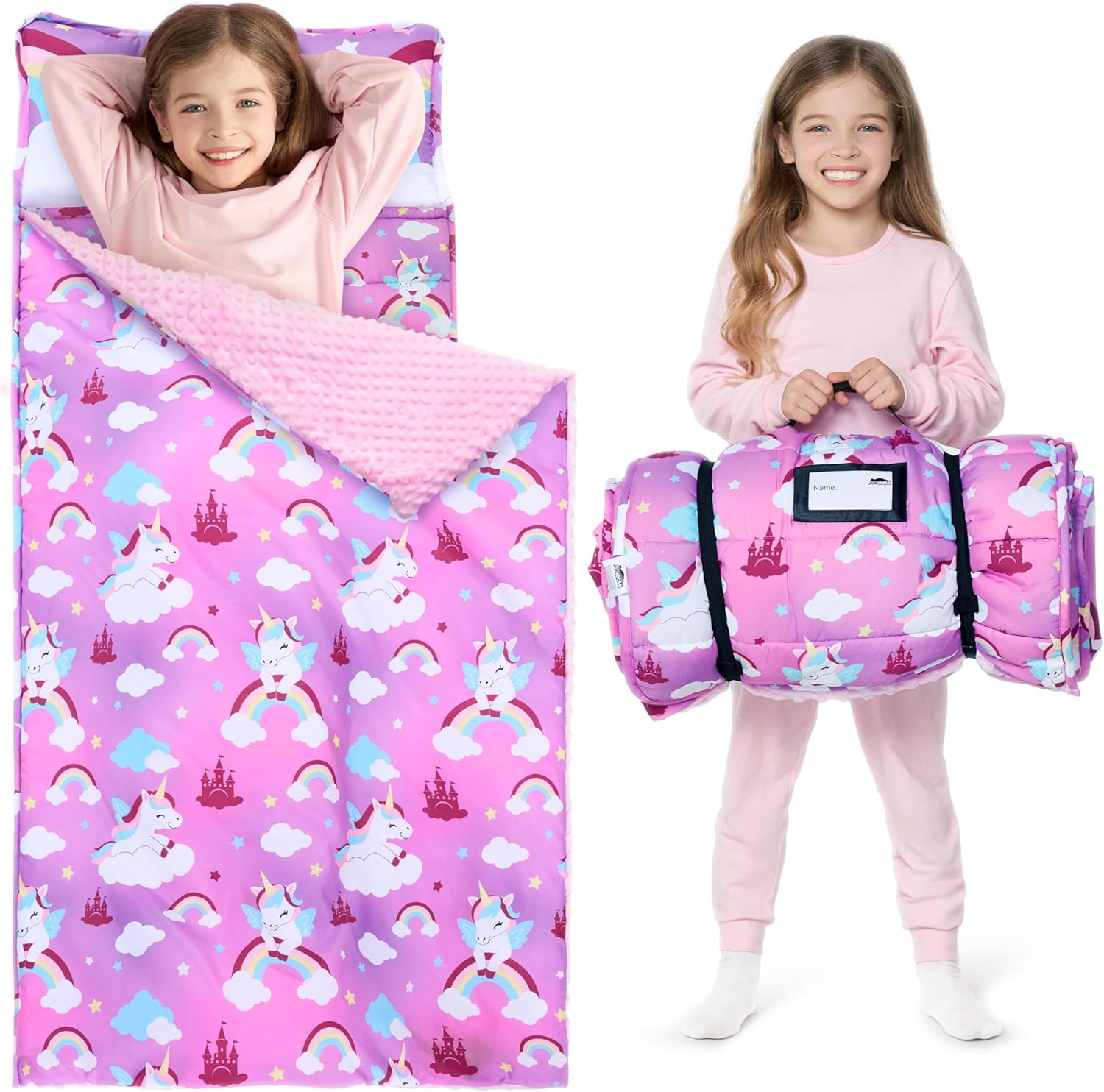 JOIEDOMI Toddler Nap Mat for Preschool with Removable Pillow