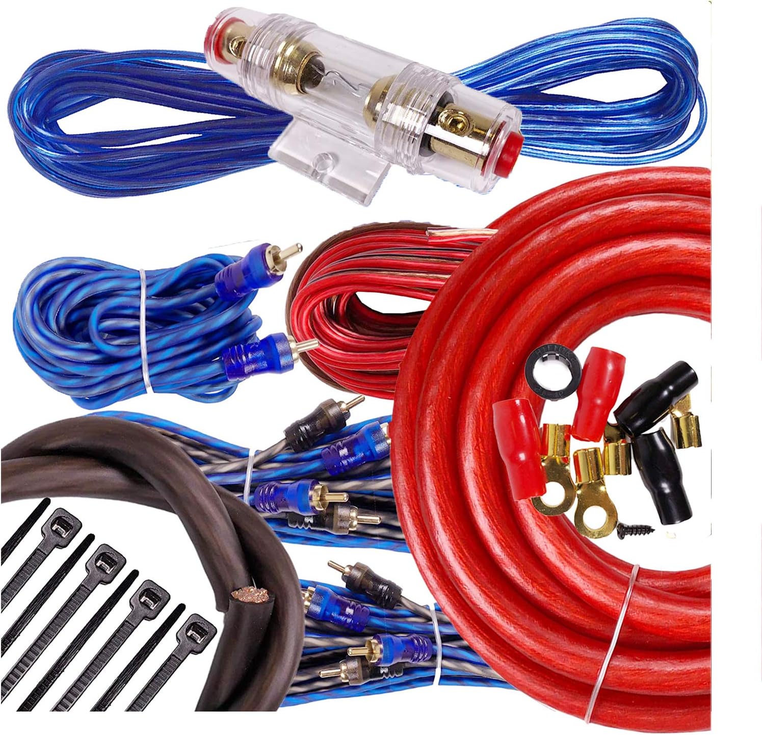 Complete 5 Channels 2500W Gravity Amplifier Wiring Kit for DIY