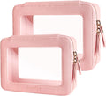 Clear Makeup Bag Organizer Set - Compact Travel Cosmetic Case
