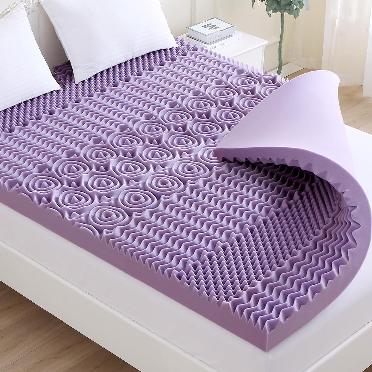 MUXHOMO 3 Inch Twin Mattress Topper for Back Pain Relief