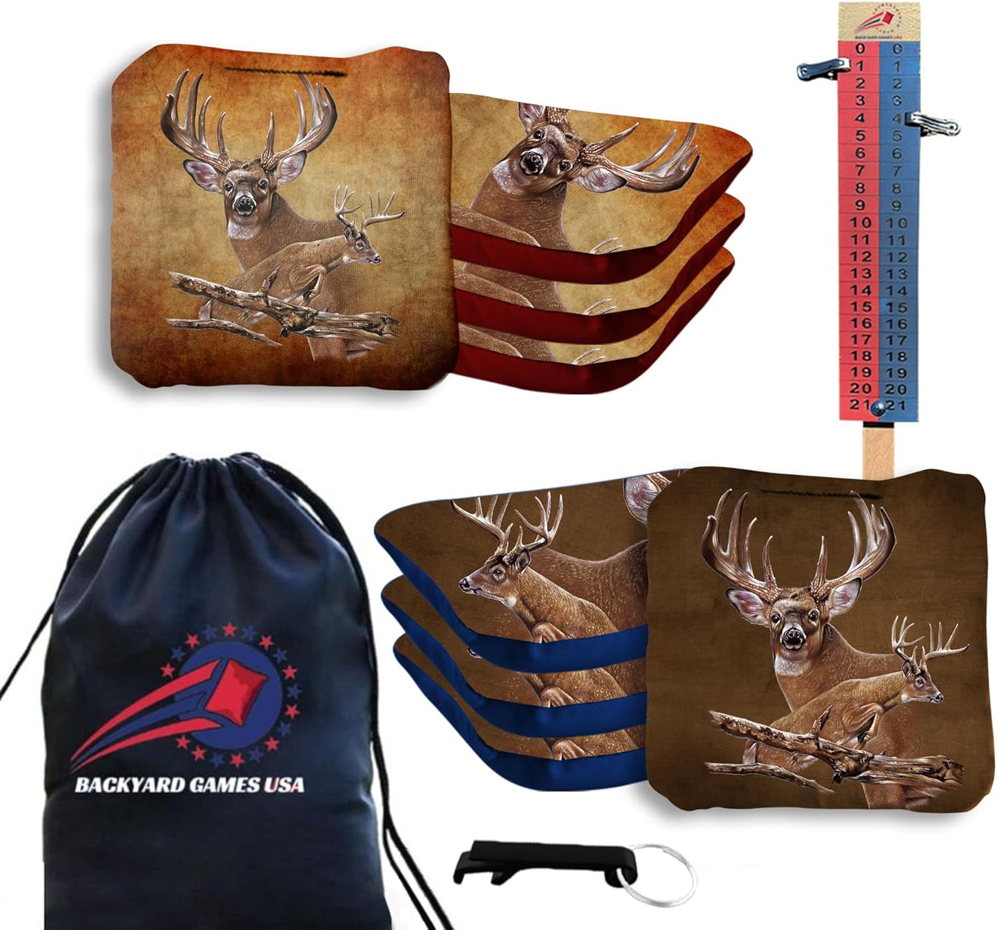 Pro Cornhole Bags Set of 8 for Tournament Play - Made in USA