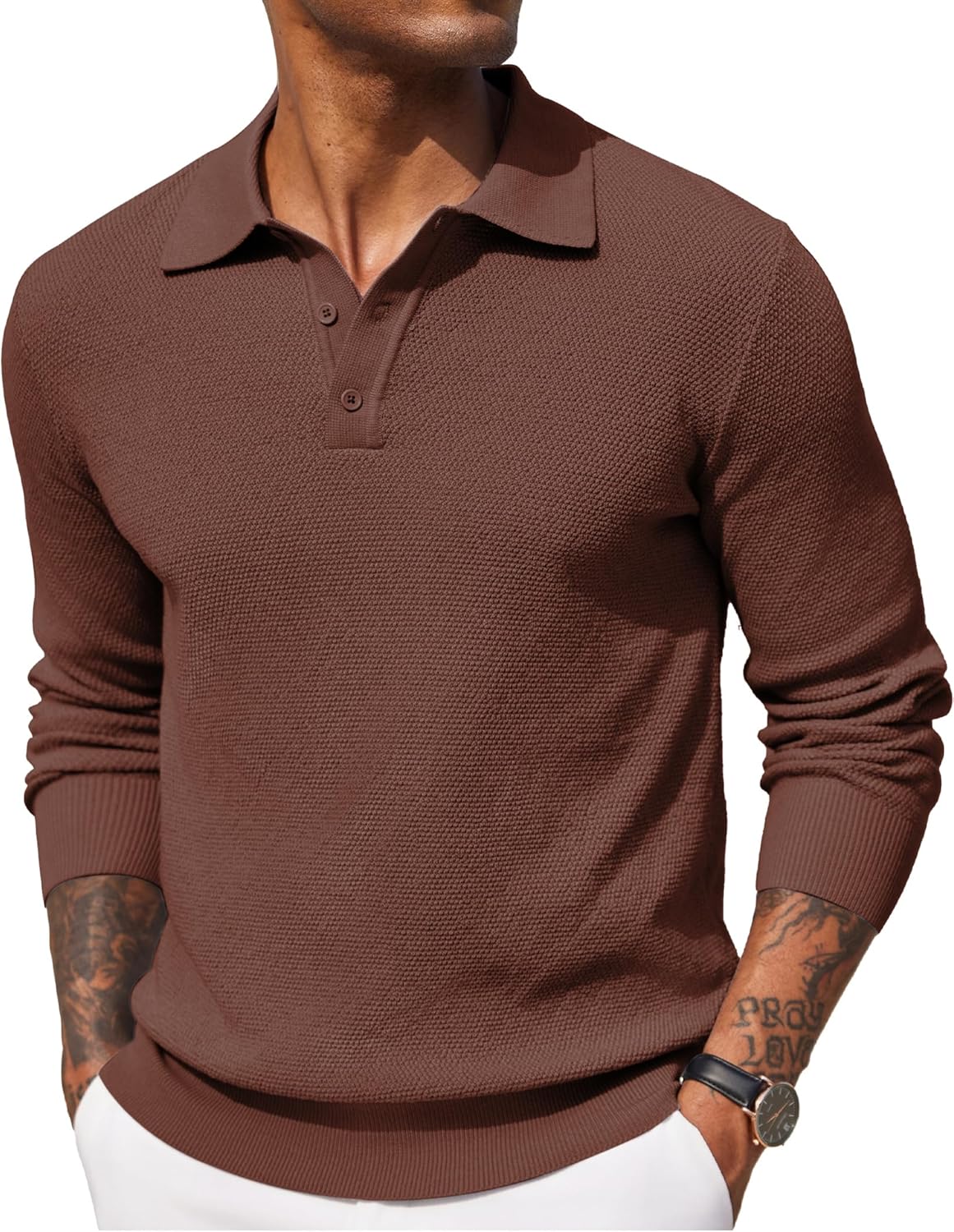 COOFANDY Mens Knit Polo Shirts for Stylish Casual Wear