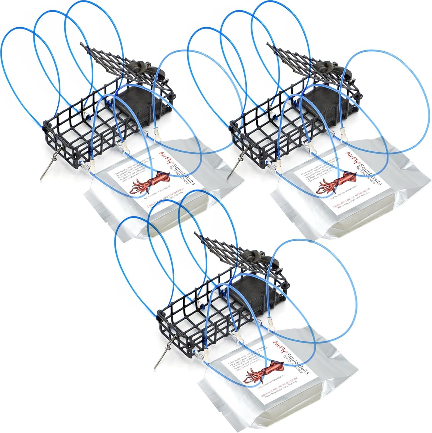 AirFly Heavy Surf 6-Loop Crab Trap for Fishing Poles - Durable