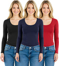 Emmalise Women's Basic Athletic Fit Long Sleeve Tee - Comfortable size