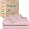 Organic Cotton Percale King Sheet Set - Cool, Crisp Hotel Feel