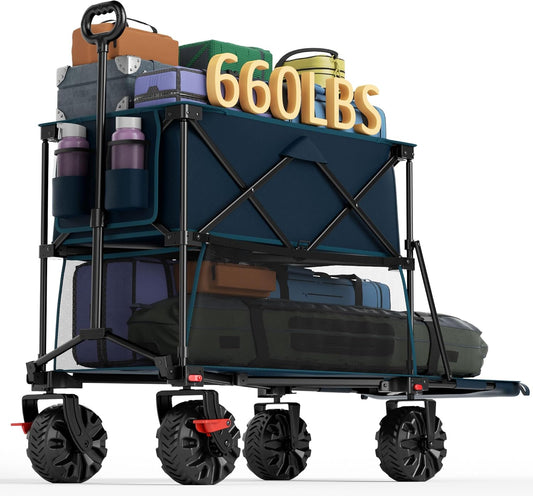 Portal Collapsible Double Decker Wagon with 660lb Capacity