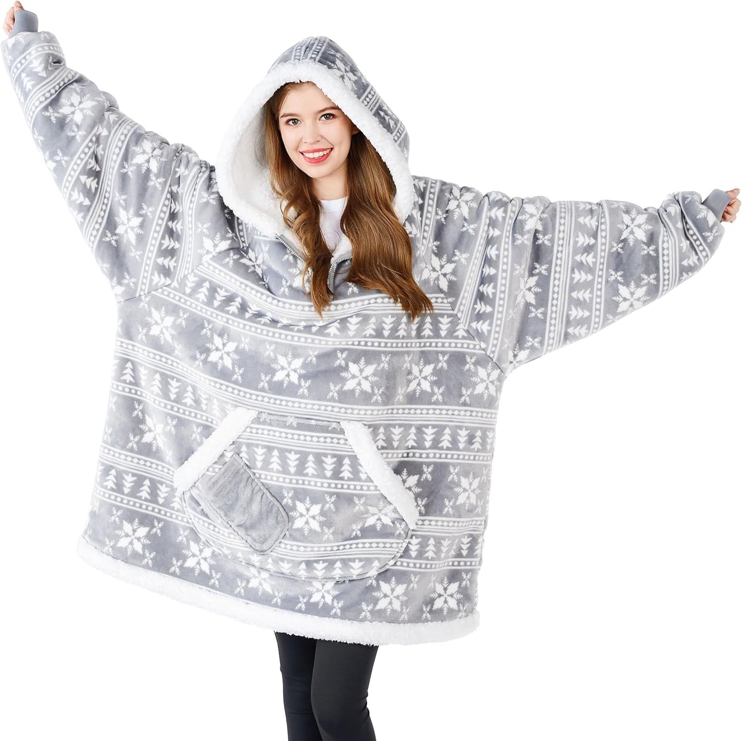 Giggling Getup Wearable Blanket Hoodie for Cozy Comfort Gifts