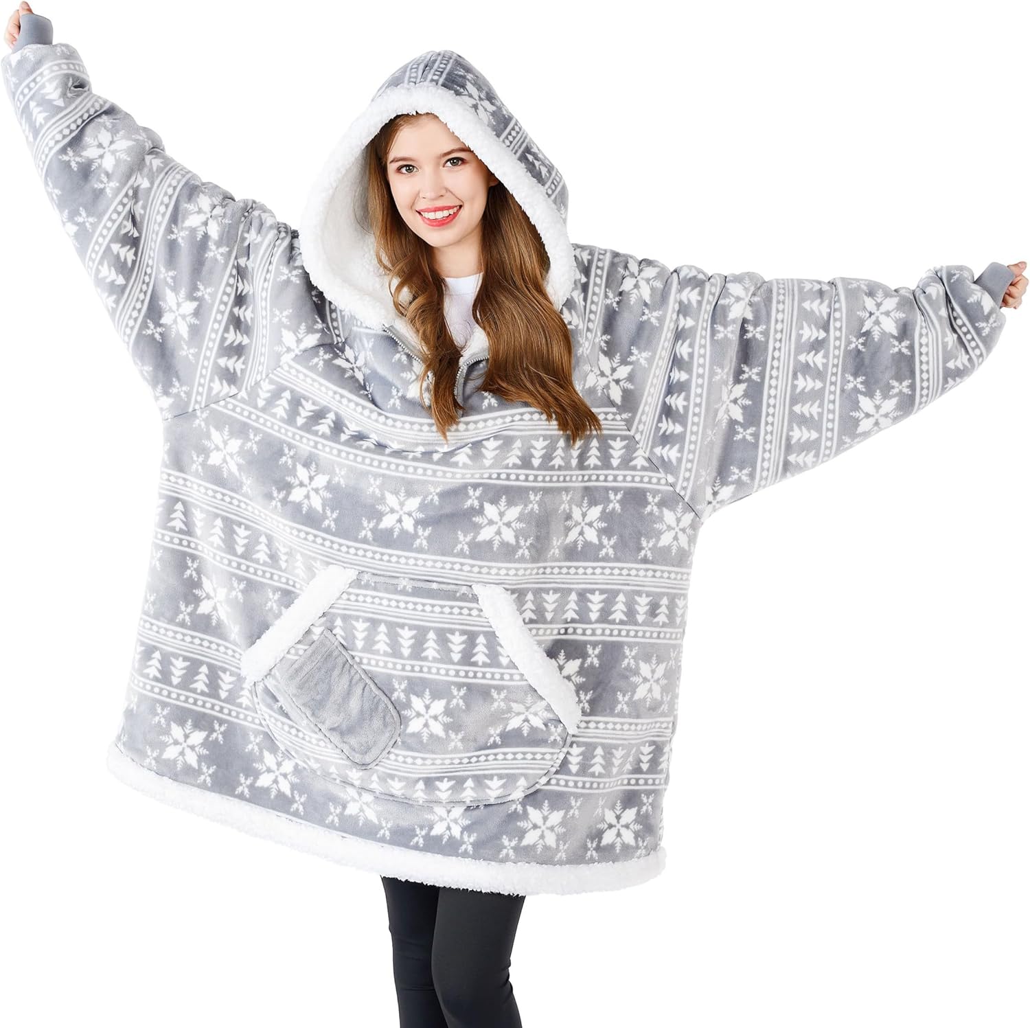 Giggling Getup Wearable Blanket Hoodie for Cozy Comfort Gifts