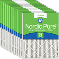 Nordic Pure 12x12x1 Pleated MERV 13 Air Filters 12 Pack - High
