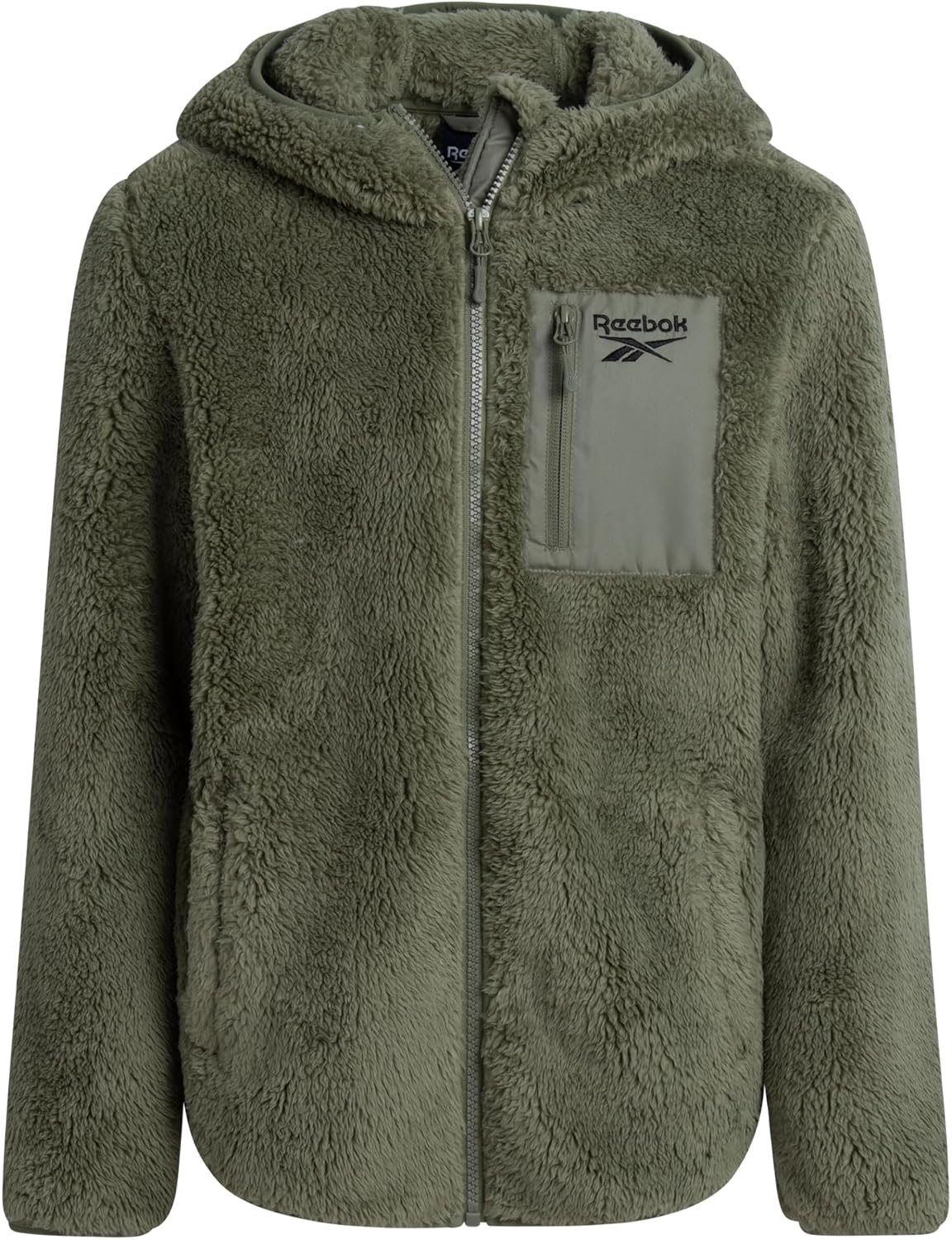 Reebok Girls Fleece Jacket - Cozy Sherpa Coat for Winter Wear