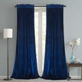 Roslynwood Velvet Curtains 2 Panels Set - Thermal Insulated Royal Blue