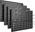 Peg Board 4 Pack Metal Pegboard Panels with 50 Hooks - Heavy Duty Wall