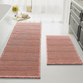 Waffle Bath Mat 2-Piece Set (32 x 20 & 24 x 60) - Super Absorbent Bath