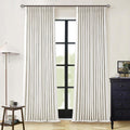 Natural Linen 100% Blackout Pinch Pleated Curtains 108in Long