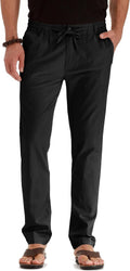 Sailwind Men's Drawstring Linen Pants Casual Summer Beach Loose you