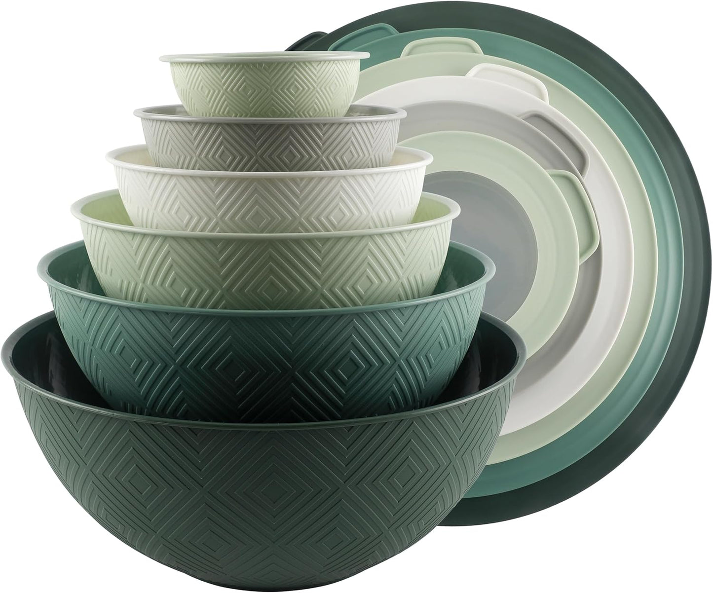 COOK WITH COLOR Mixing Bowls Set - 12 Piece Nesting Bowls