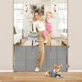 Reinforced 26 in Tall Retractable Child Gate - Step Over Safety