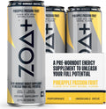 ZOA+ Pre-Workout Energy Drink Supplement - Zero Sugar Pineapple