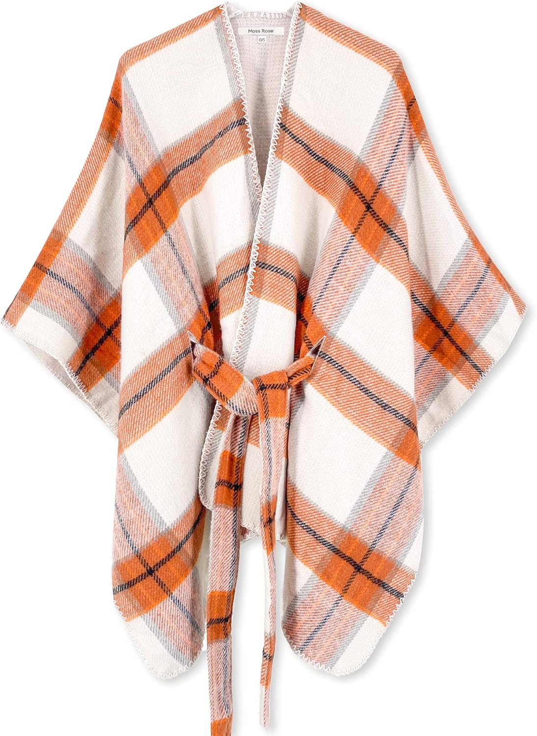Moss Rose Women's Shawl Wrap Poncho for Fall and Winter Wear