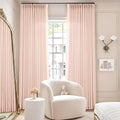 Soft Pink Linen Drapes for Nursery and Baby Girl's Room Decor