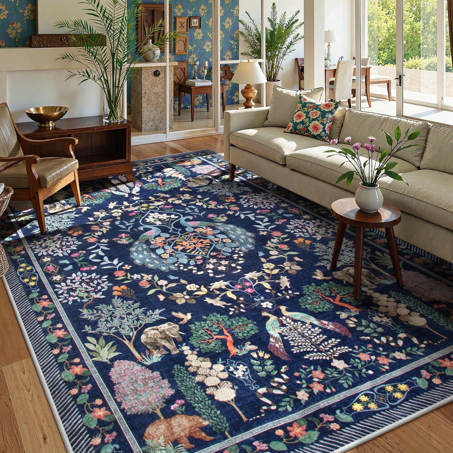 Moynesa Washable Area Rugs 5x7 for Cozy Living Room Decor