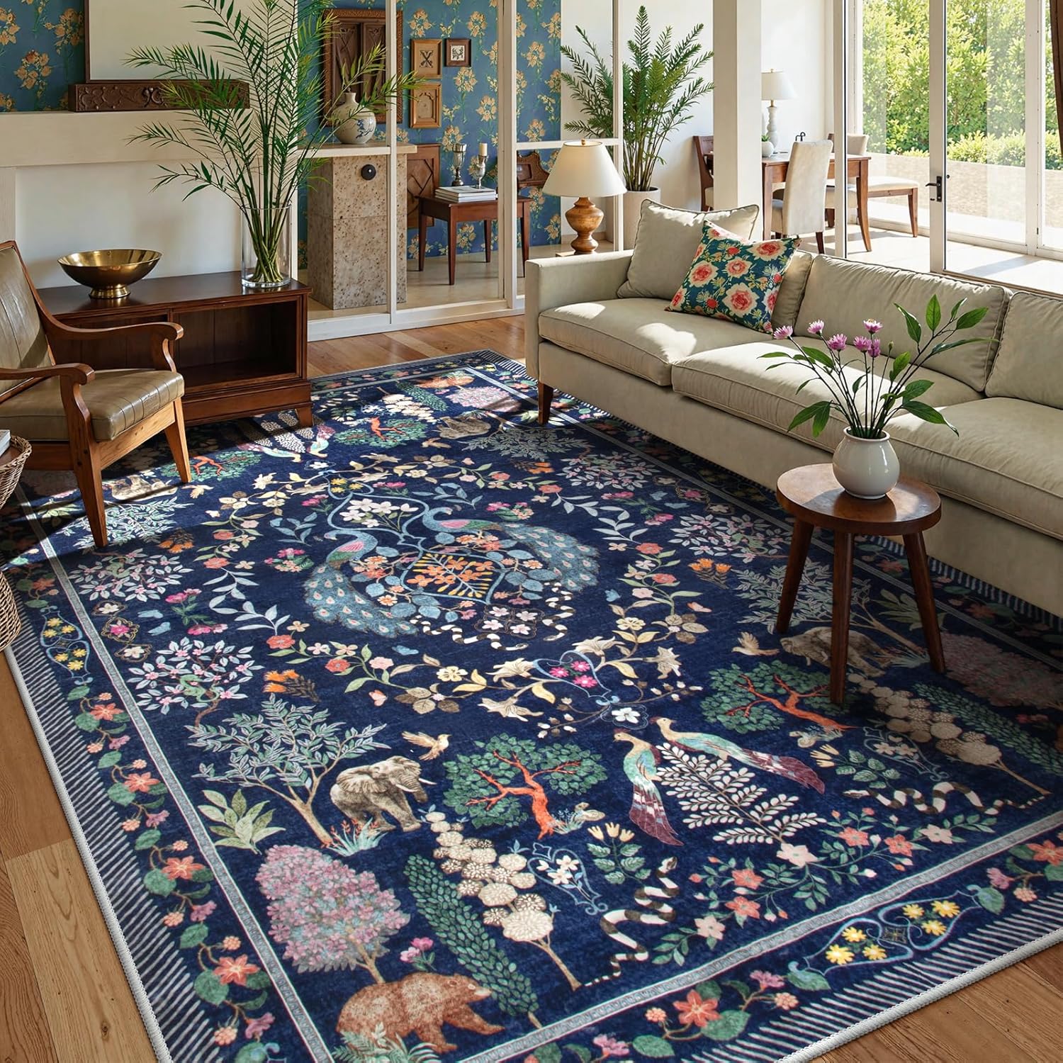 Moynesa Washable Area Rugs 5x7 for Cozy Living Room Decor