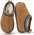 Kids Genuine Leather Shearling Slippers - Memory Foam Cozy