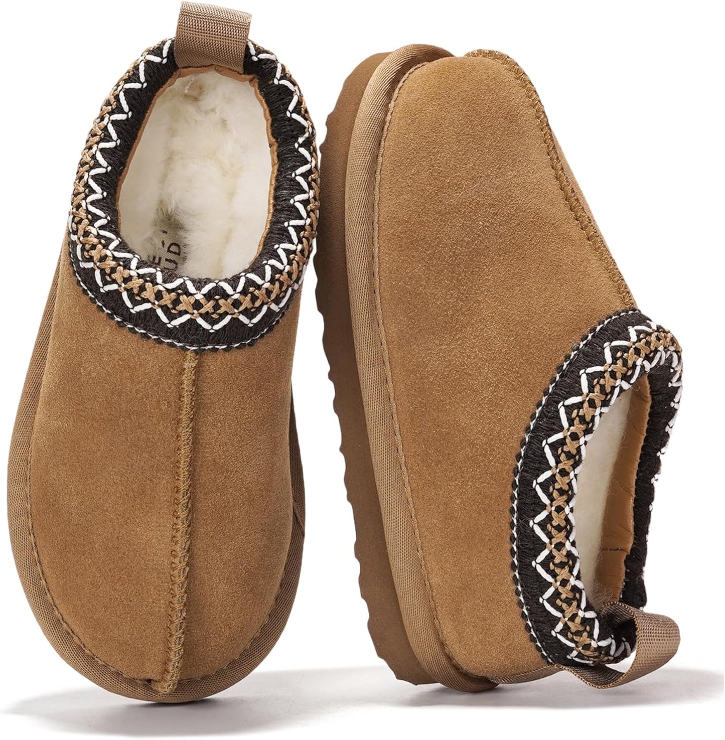 Project Cloud Genuine Leather & Shearling Slippers for Kids