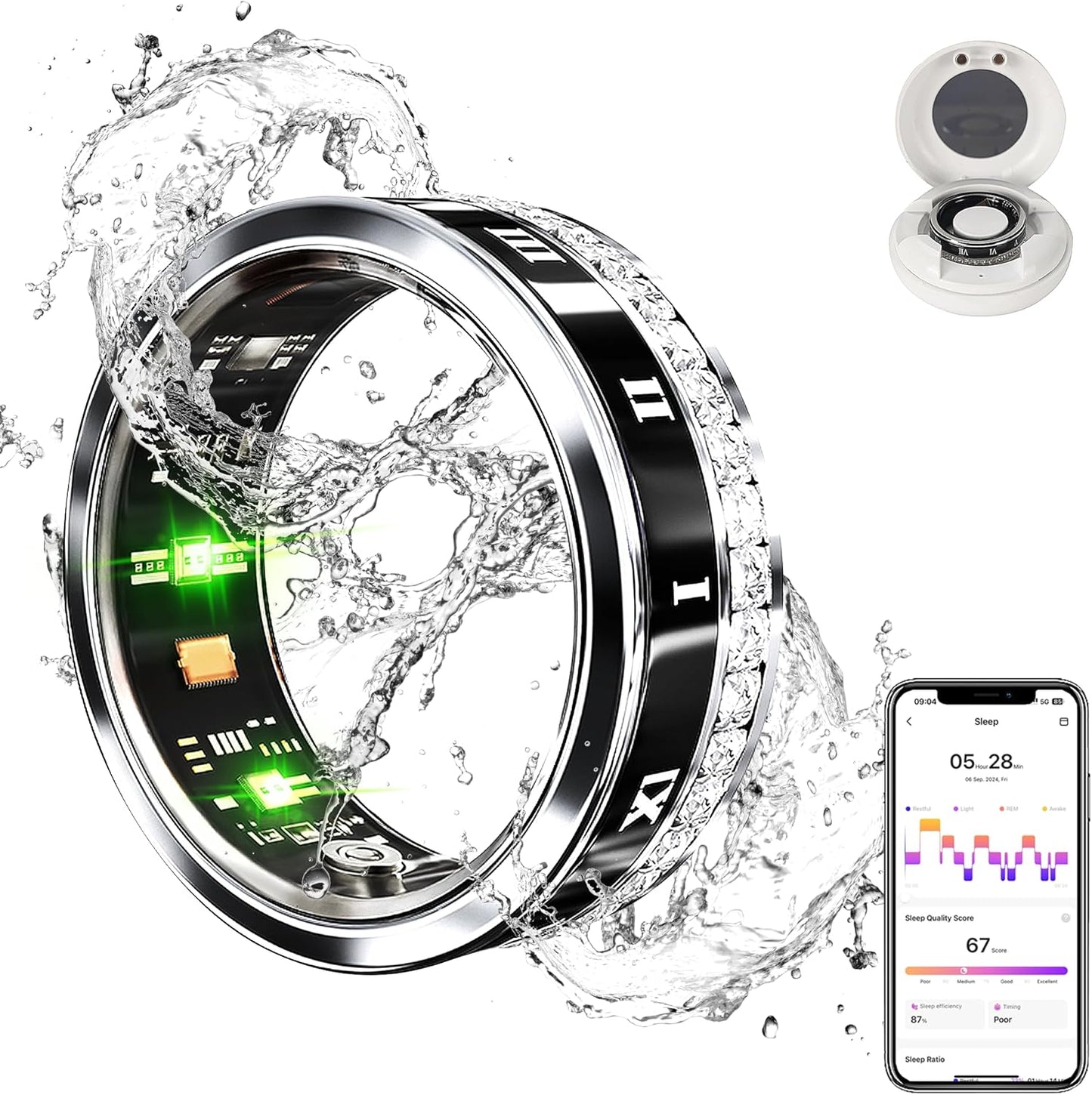 GANSI Smart Ring for Health Tracking and Fitness Monitoring