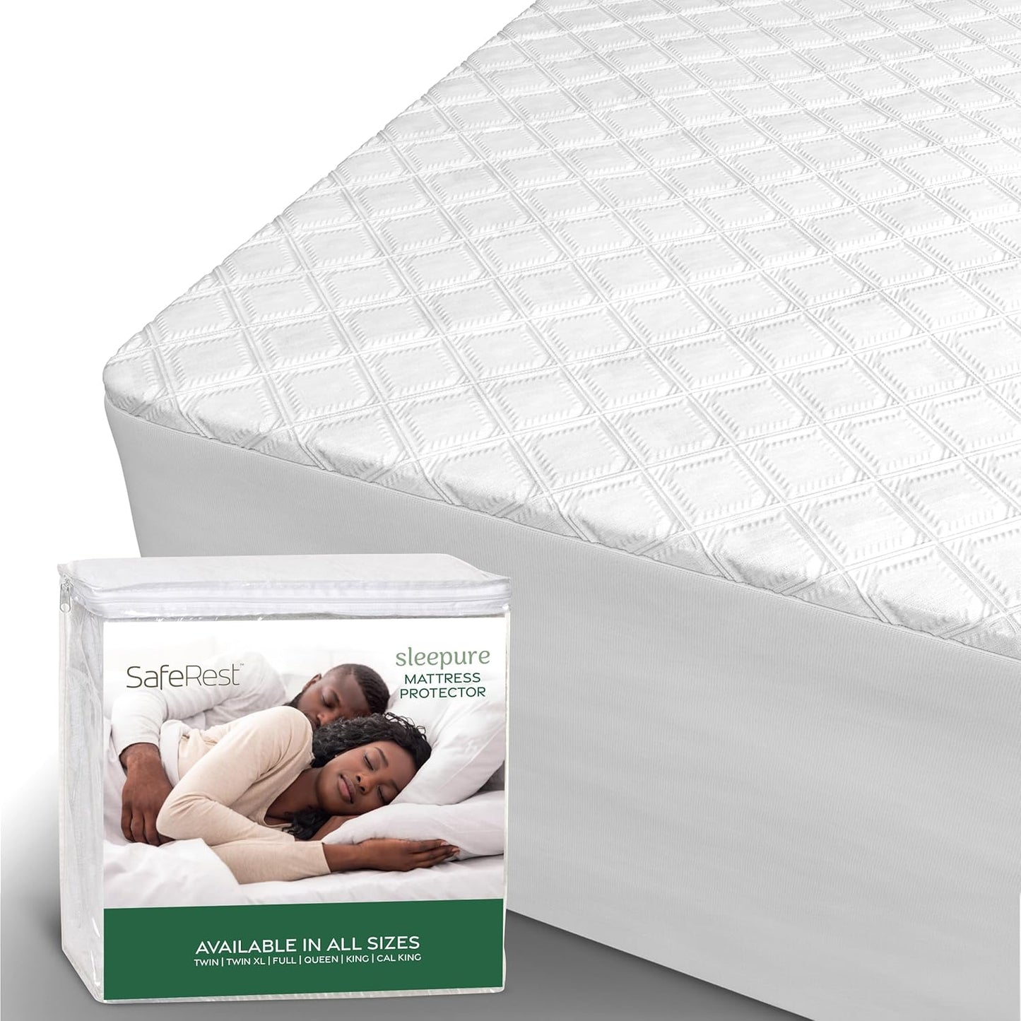 SafeRest Sleepure Waterproof Mattress Protector for Twin XL Beds