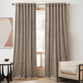 Taupe Velvet Door Curtains 84 in - Luxury Thermal Privacy Panels