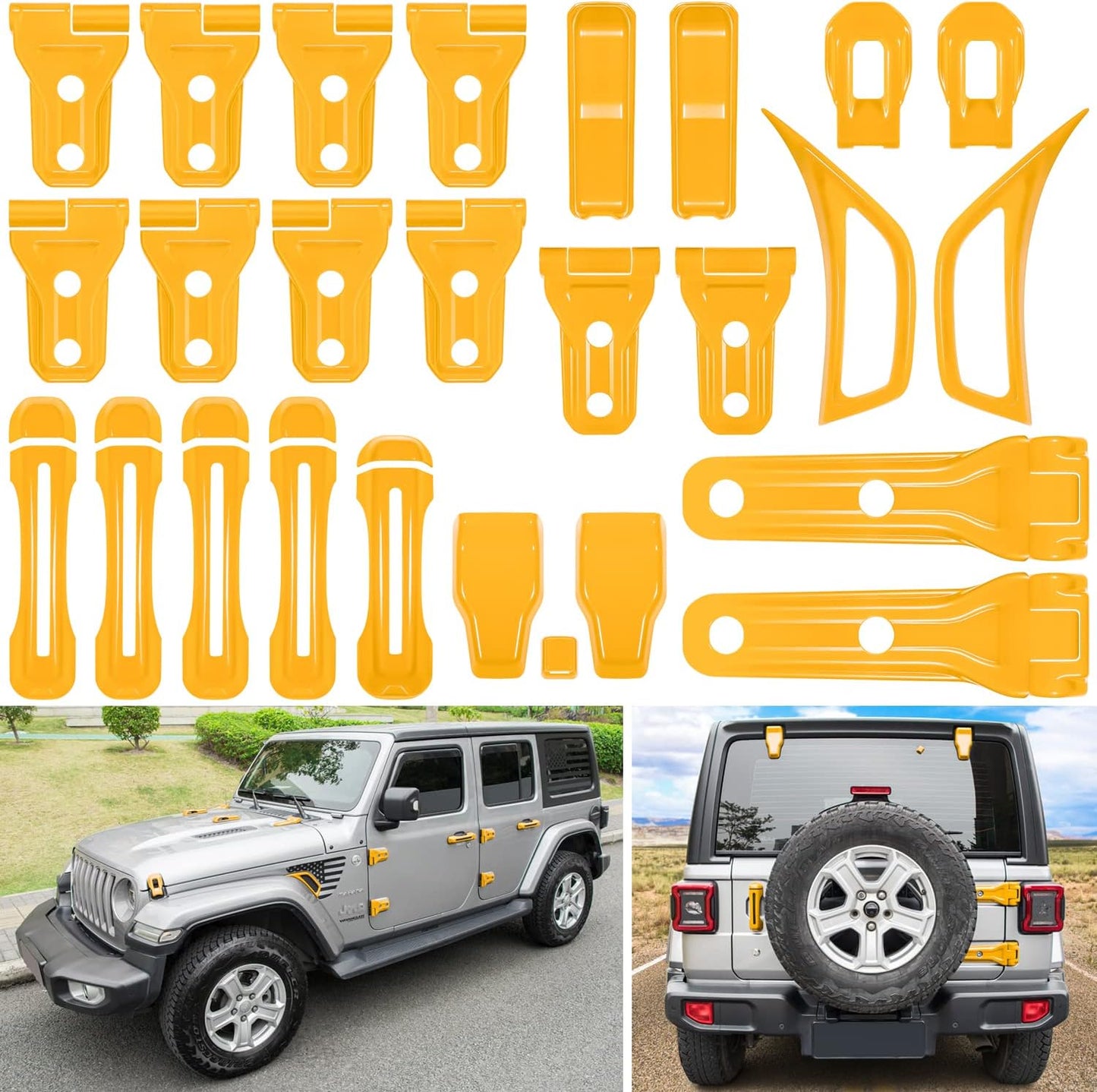 26PCS Full Set Exterior Decoration Trim Kit for Jeep Wrangler JL