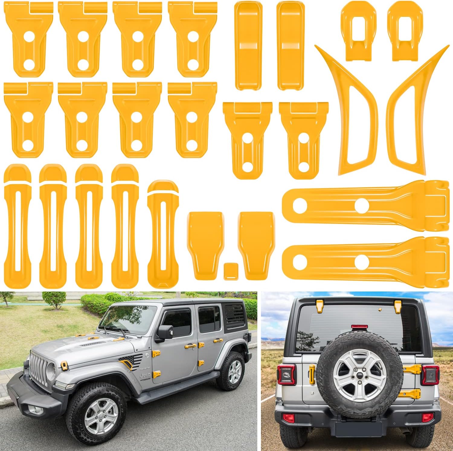 26PCS Full Set Exterior Decoration Trim Kit for Jeep Wrangler JL