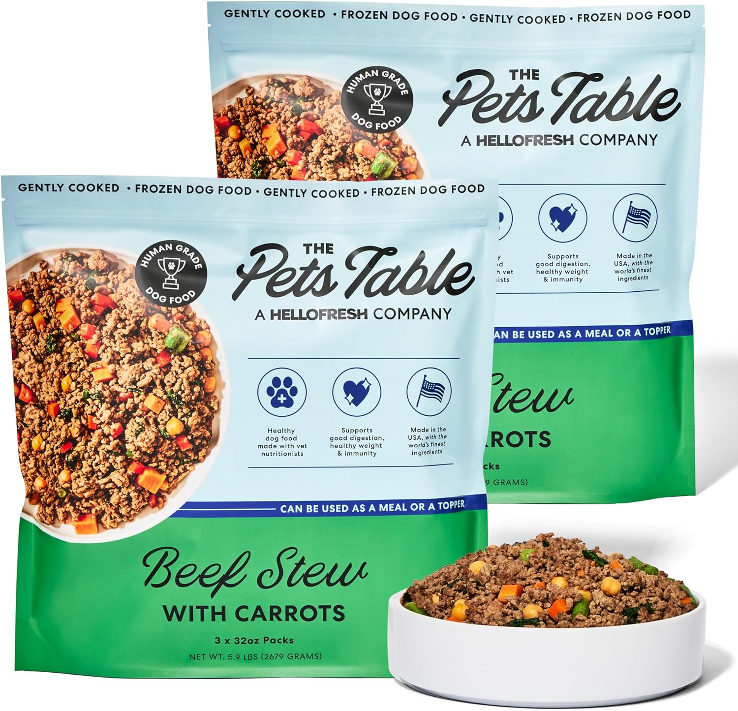 Human-Grade Beef Stew Fresh Dog Food for Healthy Pups