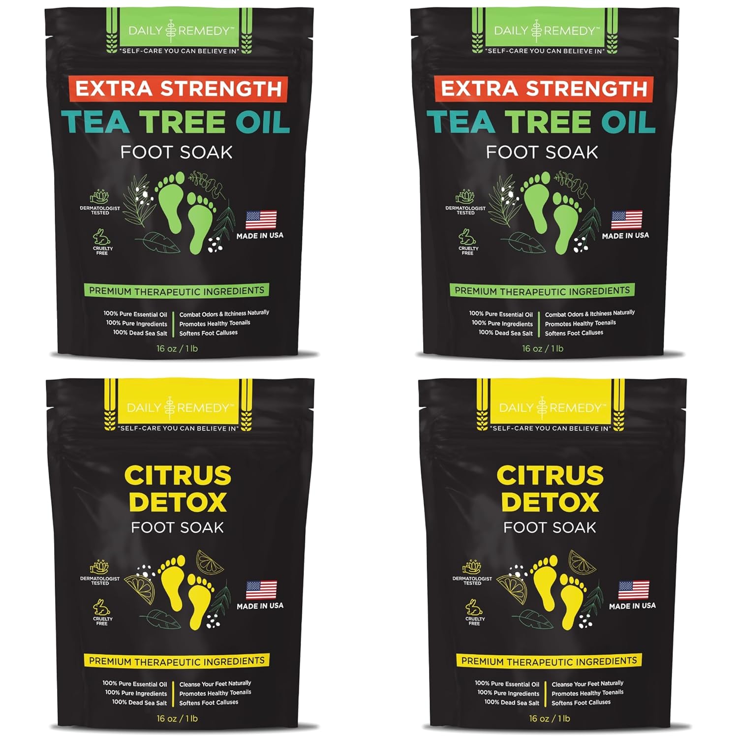 Daily Remedy Foot Soak Set for Tired Feet and Odor Relief