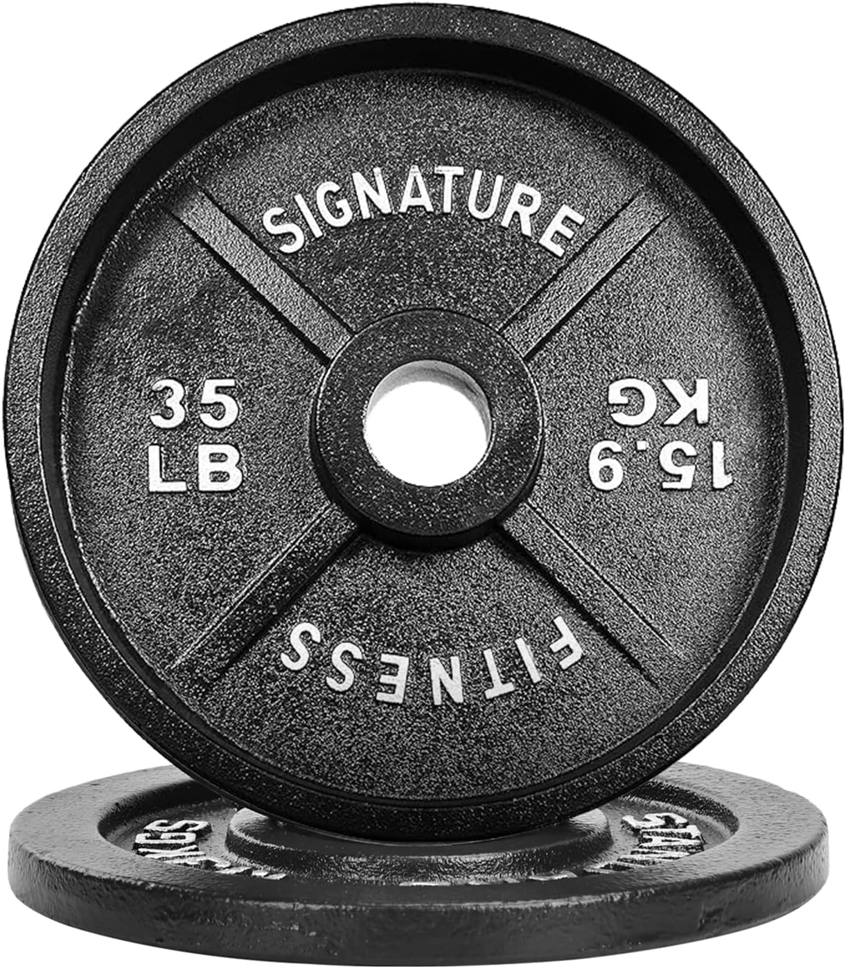 Deep Dish Olympic Cast Iron Weight Plates for Vintage Workouts