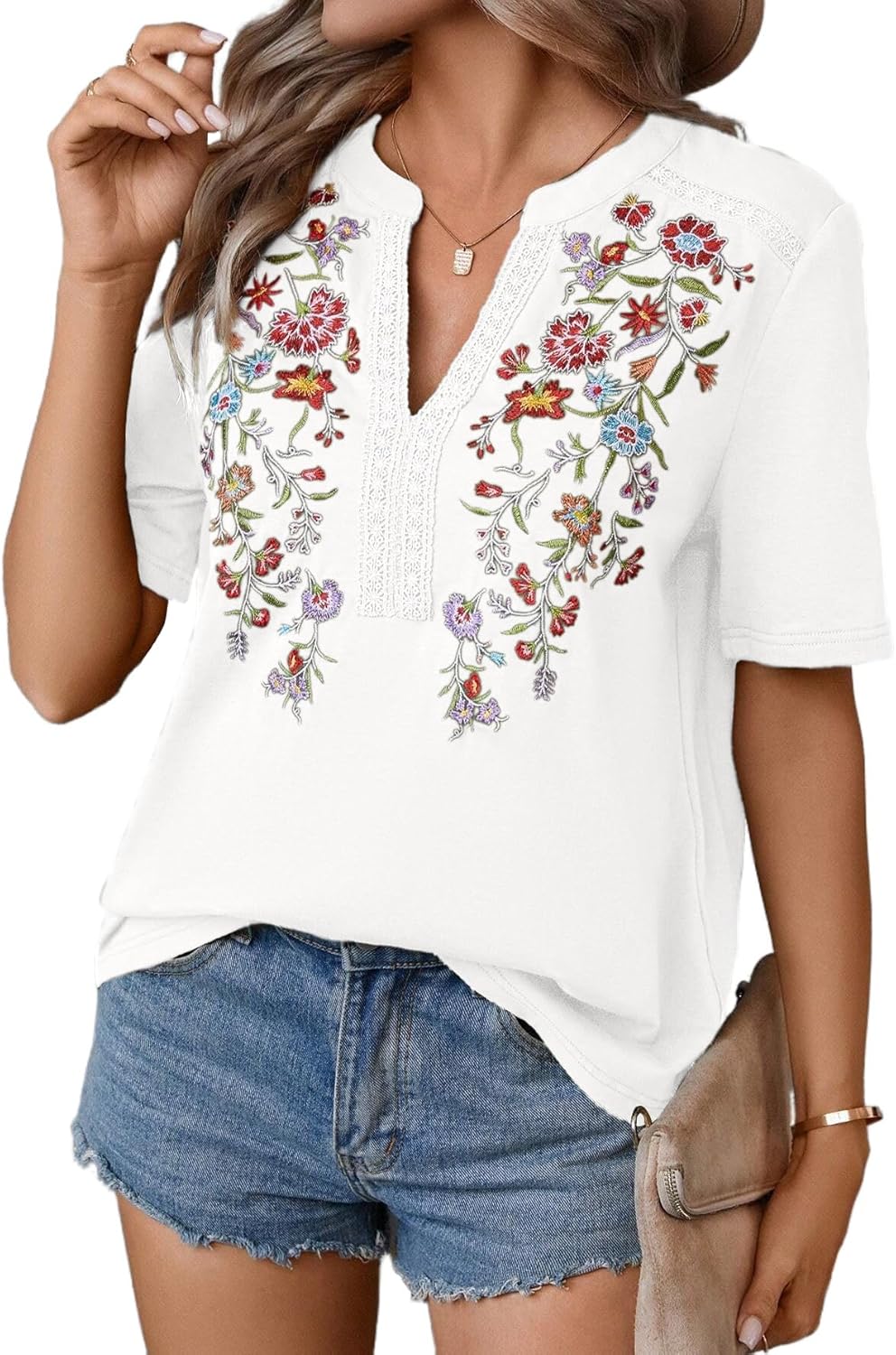 Vibrant Mexican Shirts for Women - Embroidered Summer Blouse