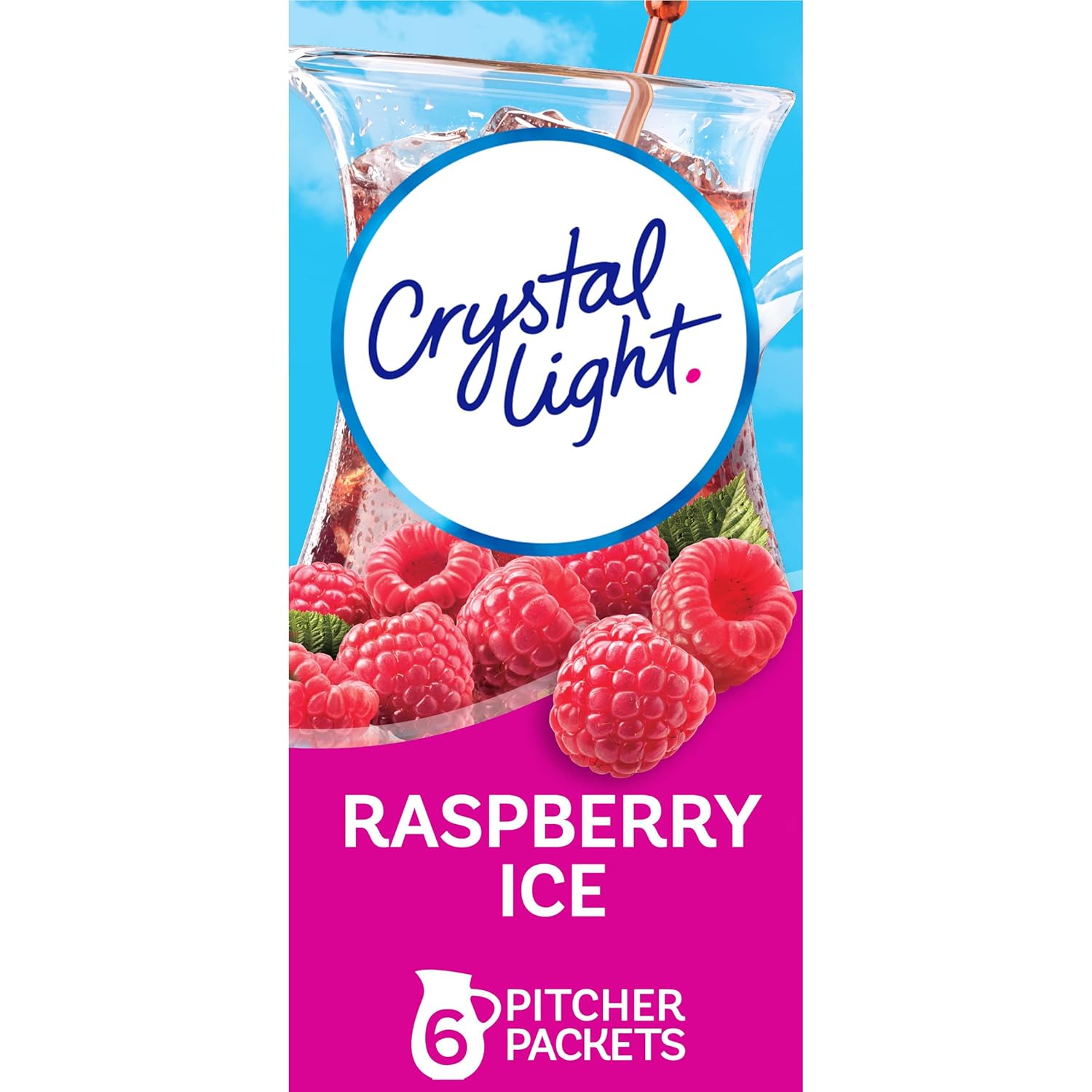 Crystal Light Sugar-Free Raspberry Ice Drink Mix for Refreshing Taste