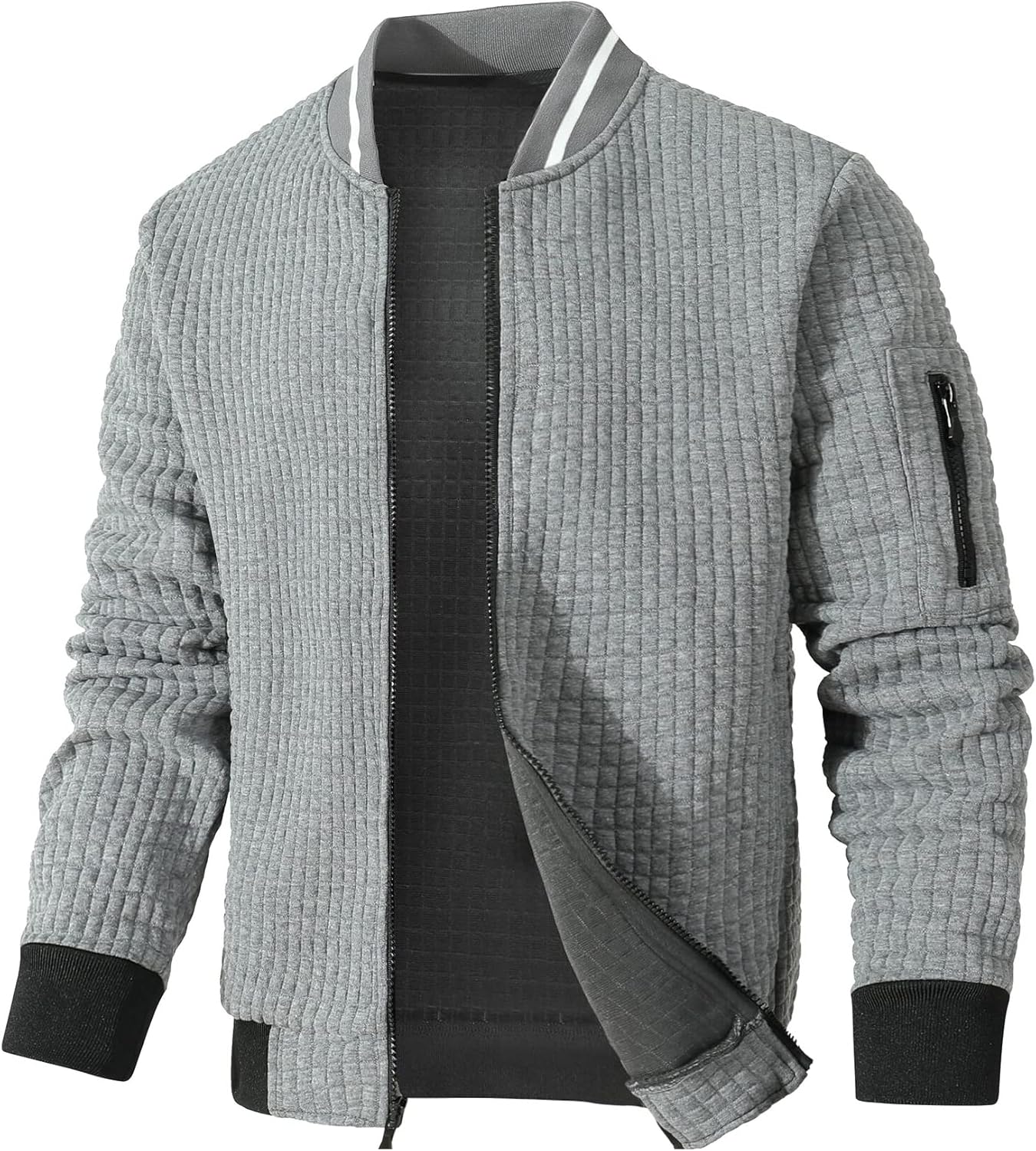Mens Lightweight Casual Bomber Jacket with Stylish Design