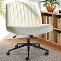 Criss Cross Chair with Wheels and Wide Seat - Vanity & Desk Comfort