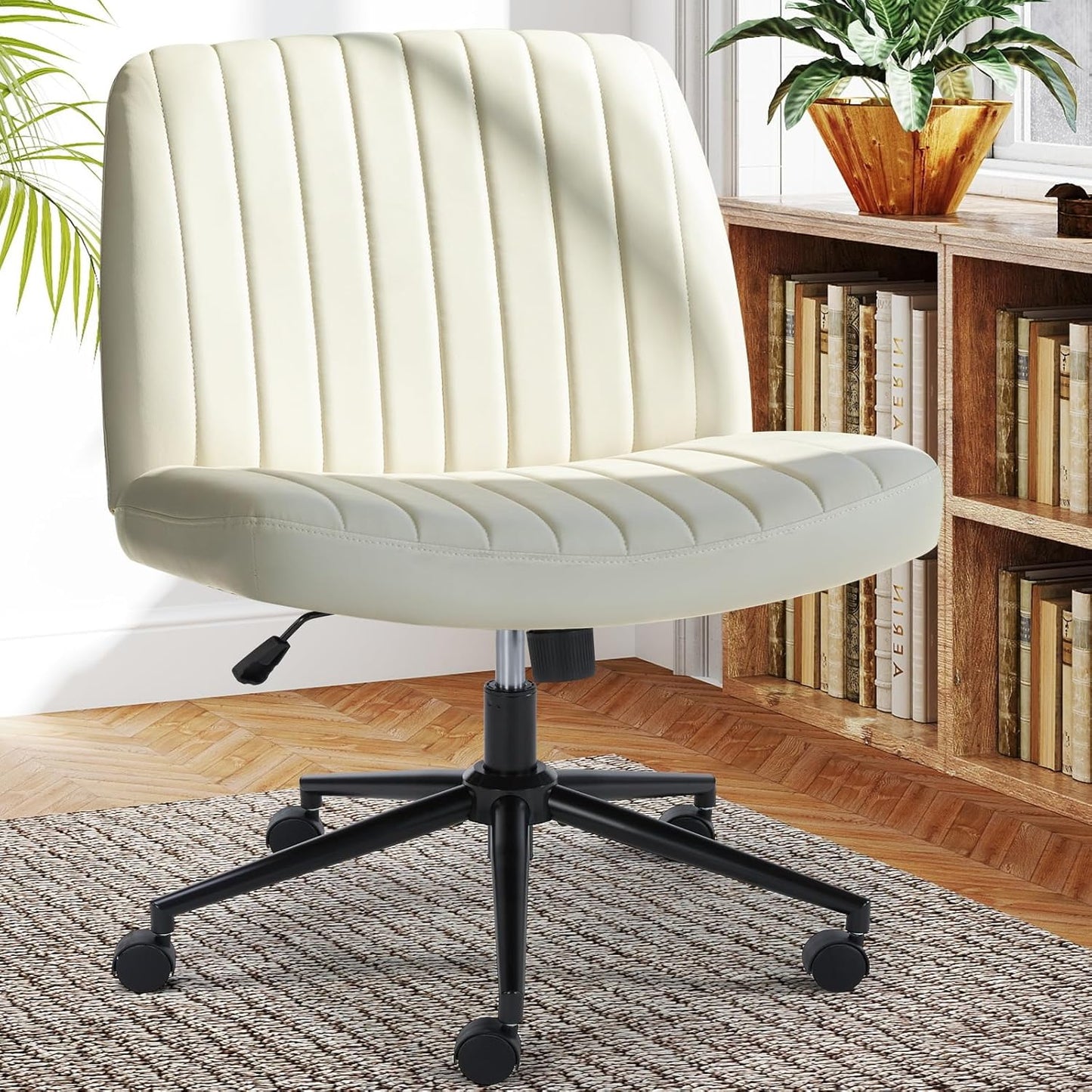 Sweetcrispy Criss Cross Chair with Wheels for Stylish Comfort