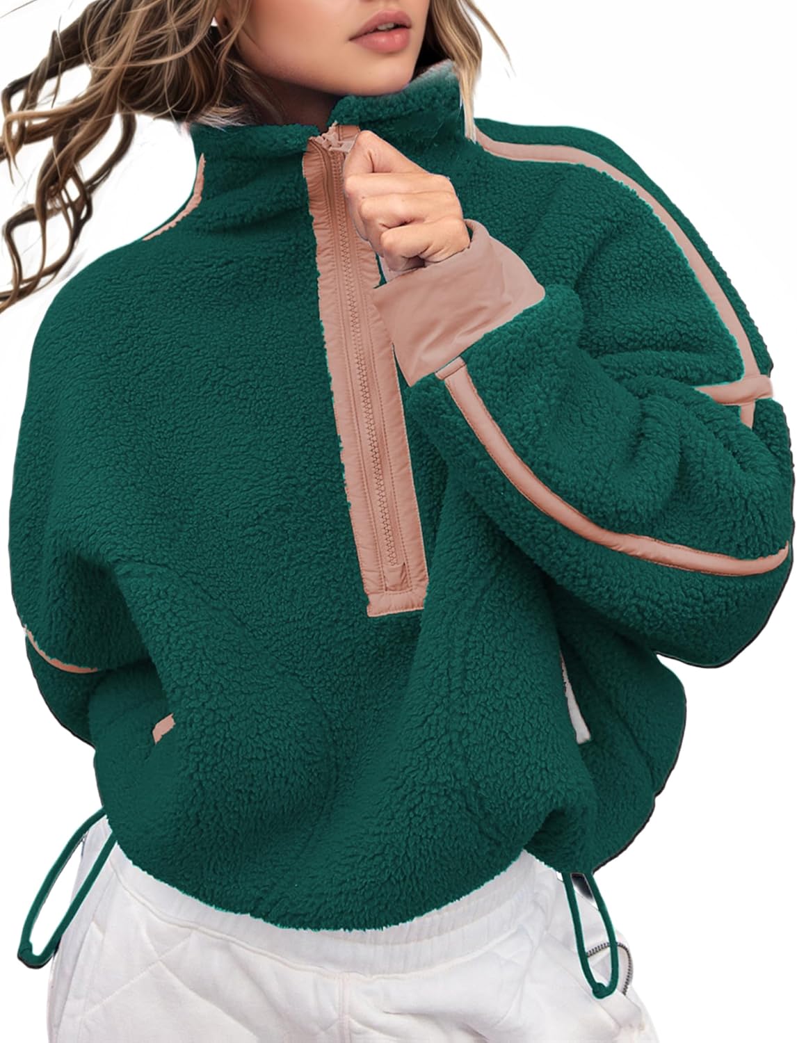 Women's Fleece Sweatshirts Half Zip Pullover for Cozy Comfort